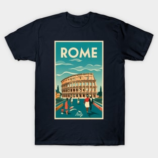 A Vintage Travel Art of Rome - Italy T-Shirt